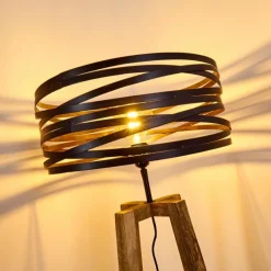 Lampes Vintages & Rétros-hofstein Lampadaire Gauley Brun, Noir, 1 lumière