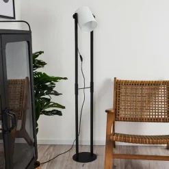 Lampes En Tissu-hofstein Lampadaire Gibraltar Noir, 1 lumière