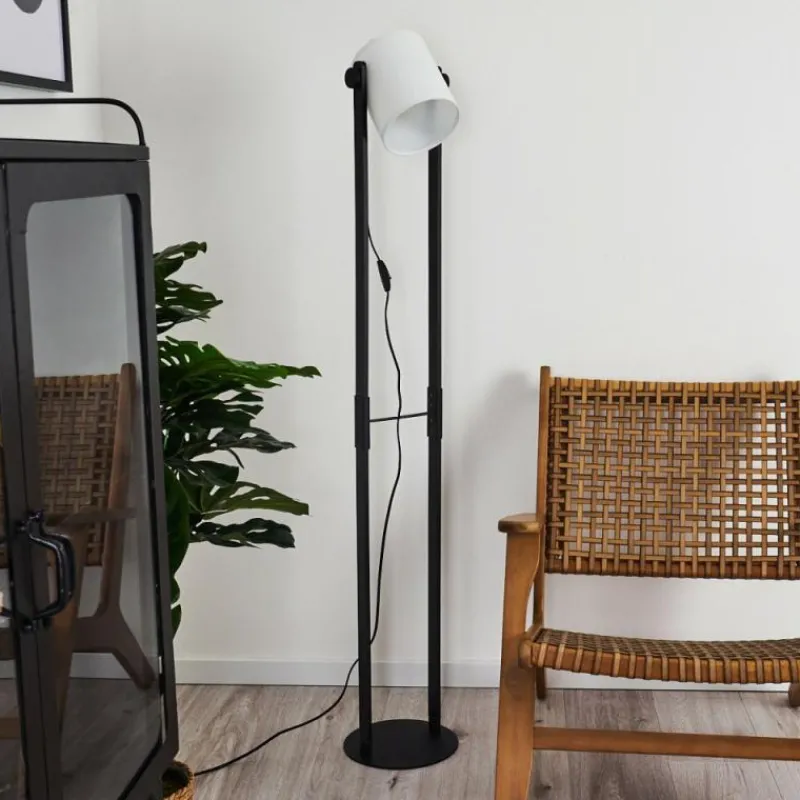 Lampes En Tissu-hofstein Lampadaire Gibraltar Noir, 1 lumière