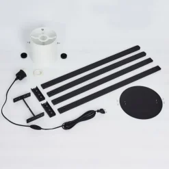 Lampes En Tissu-hofstein Lampadaire Gibraltar Noir, 1 lumière