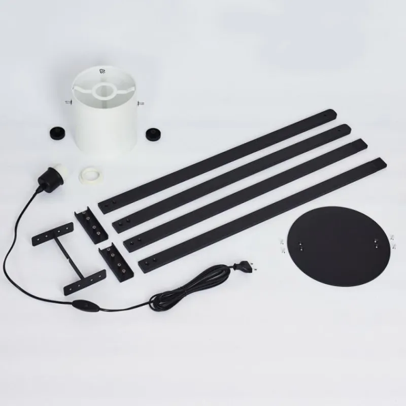 Lampes En Tissu-hofstein Lampadaire Gibraltar Noir, 1 lumière