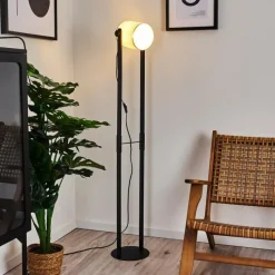 Lampes En Tissu-hofstein Lampadaire Gibraltar Noir, 1 lumière