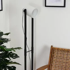 Lampes En Tissu-hofstein Lampadaire Gibraltar Noir, 1 lumière