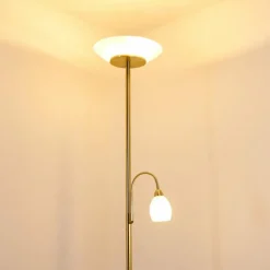 Luminaires Rustiques-hofstein Lampadaire Gismaro Laiton, 3 lumières