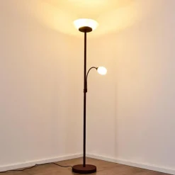 Luminaires Rustiques-hofstein Lampadaire Gismaro Rouille, 3 lumières