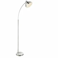 Luminaires Globo Lighting Lampadaire Globo ANITA Nickel mat, 1 lumière* Lampadaires Et Lampes Sur Pied