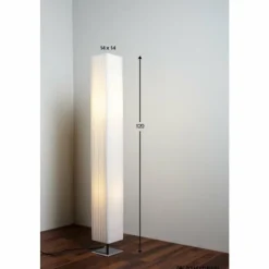 Lampes En Tissu-Luminaires Globo Lighting Lampadaire Globo Bailey Chrome, 2 lumières