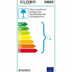 Lampes En Tissu-Luminaires Globo Lighting Lampadaire Globo Bailey Chrome, 2 lumières