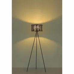 Luminaires Globo Lighting Lampadaire Globo BARZI Noir, 1 lumière* Lampadaires Et Lampes Sur Pied