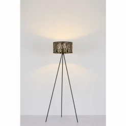 Luminaires Globo Lighting Lampadaire Globo BARZI Noir, 1 lumière* Lampadaires Et Lampes Sur Pied