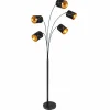 Lampes En Tissu-Luminaires Globo Lighting Lampadaire Globo BEMMO Noir, 5 lumières
