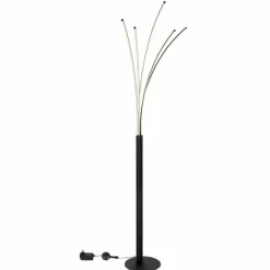 Luminaires Globo Lighting Lampadaire Globo BIZZY LED Noir, 1 lumière, Télécommandes