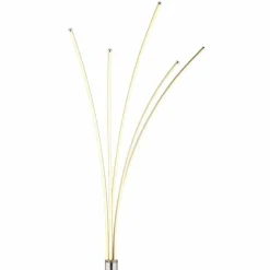 Luminaires Globo Lighting Lampadaire Globo BIZZY LED Chrome, Nickel mat, 1 lumière* Éclairage Led