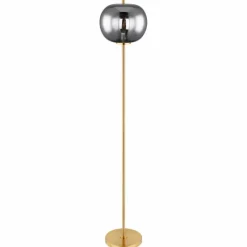 Suspension Verre Fumé-Luminaires Globo Lighting Lampadaire Globo BLACKY Laiton, 1 lumière
