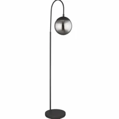 Suspension Verre Fumé-Luminaires Globo Lighting Lampadaire Globo BLAMA Noir, 1 lumière