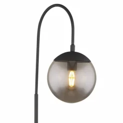 Suspension Verre Fumé-Luminaires Globo Lighting Lampadaire Globo BLAMA Noir, 1 lumière