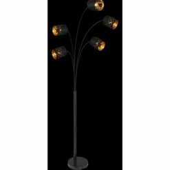 Lampes Dorées-Luminaires Globo Lighting Lampadaire Globo CLARKE Noir, 5 lumières