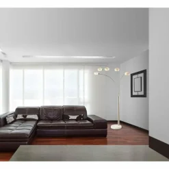 Luminaires Globo Lighting Lampadaire Globo CLASSIC STYLE Nickel mat, 5 lumières