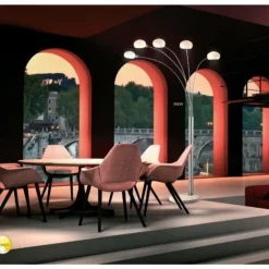 Luminaires Globo Lighting Lampadaire Globo CLASSIC STYLE Nickel mat, 5 lumières