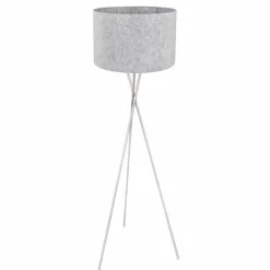 Lampes En Tissu-Luminaires Globo Lighting Lampadaire Globo DENIMATT Nickel mat, 1 lumière