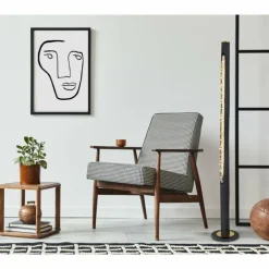 Lampes En Bois-Luminaires Globo Lighting Lampadaire Globo FELICITAS LED Noir, 1 lumière