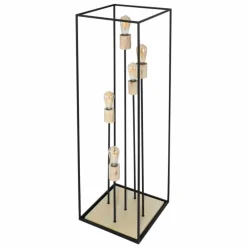 Luminaires Globo Lighting Lampadaire Globo HAGAR Noir, 5 lumières* Lampadaires Et Lampes Sur Pied