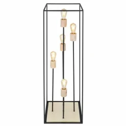 Luminaires Globo Lighting Lampadaire Globo HAGAR Noir, 5 lumières* Lampadaires Et Lampes Sur Pied