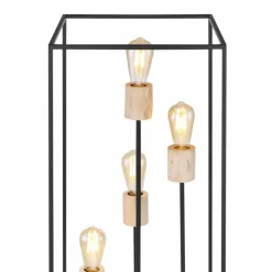 Luminaires Globo Lighting Lampadaire Globo HAGAR Noir, 5 lumières* Lampadaires Et Lampes Sur Pied