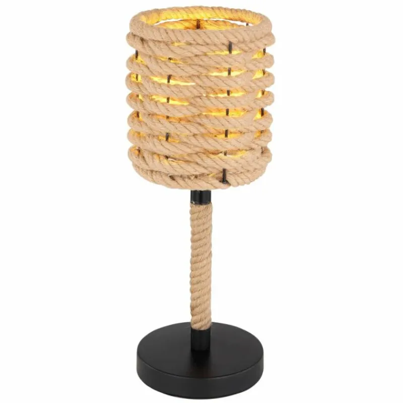 Style Boho-Chic-Luminaires Globo Lighting Lampadaire Globo HALIA Noir, 1 lumière