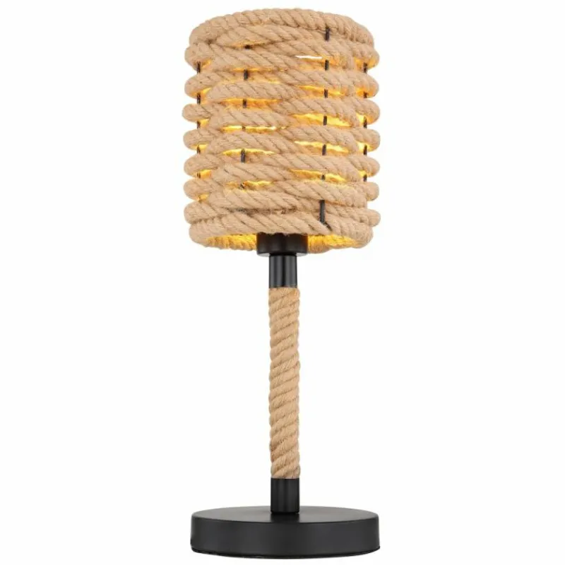 Style Boho-Chic-Luminaires Globo Lighting Lampadaire Globo HALIA Noir, 1 lumière