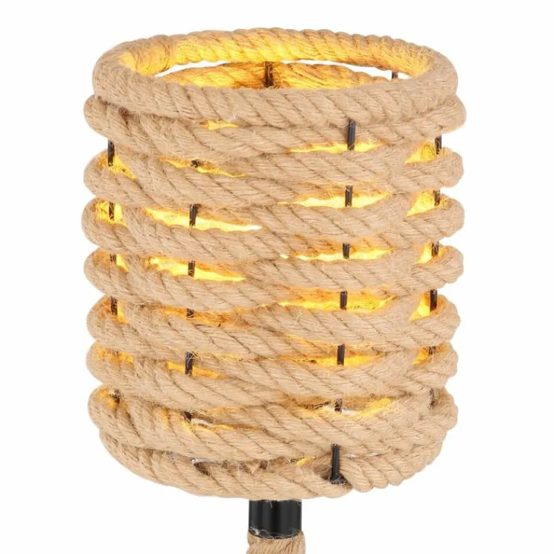 Style Boho-Chic-Luminaires Globo Lighting Lampadaire Globo HALIA Noir, 1 lumière