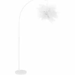 Lampes En Tissu-Luminaires Globo Lighting Lampadaire Globo ILGA Blanc, 1 lumière