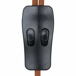 Lampes En Tissu-Luminaires Globo Lighting Lampadaire Globo LENNI Brun, Rouille, 2 lumières