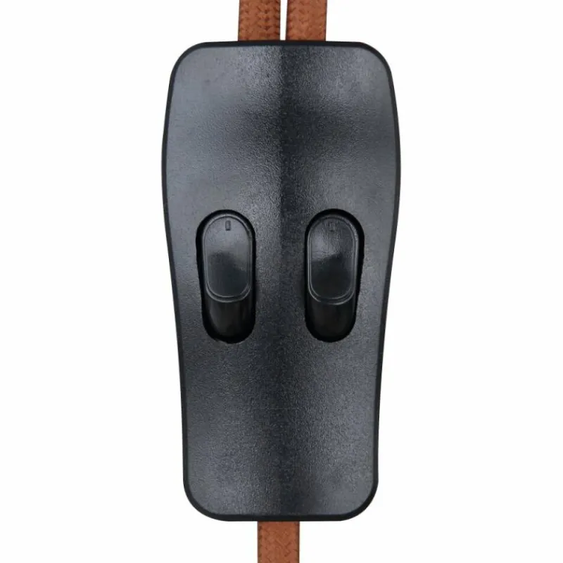 Lampes En Tissu-Luminaires Globo Lighting Lampadaire Globo LENNI Brun, Rouille, 2 lumières