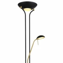 Luminaires Globo Lighting Lampadaire Globo LEONAS LED Laiton, Noir, 1 lumière* Éclairage Led