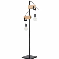 Lampes Industrielles-Luminaires Globo Lighting Lampadaire Globo LUDI Noir, 2 lumières