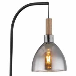 Suspension Verre Fumé-Luminaires Globo Lighting Lampadaire Globo MATTEA Noir, 1 lumière