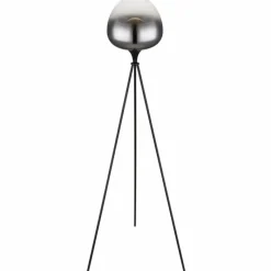 Suspension Verre Fumé-Luminaires Globo Lighting Lampadaire Globo MAXY Noir, 1 lumière