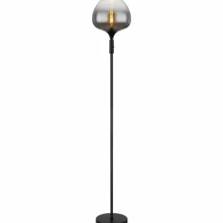 Suspension Verre Fumé-Luminaires Globo Lighting Lampadaire Globo MAXY Noir, 1 lumière