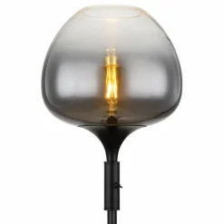 Suspension Verre Fumé-Luminaires Globo Lighting Lampadaire Globo MAXY Noir, 1 lumière