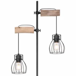 Luminaires Scandinaves-Luminaires Globo Lighting Lampadaire Globo MINA Brun, Noir, 2 lumières