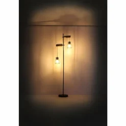 Luminaires Scandinaves-Luminaires Globo Lighting Lampadaire Globo MINA Brun, Noir, 2 lumières