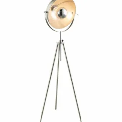 Lampes Industrielles-Luminaires Globo Lighting Lampadaire Globo NOSY Nickel mat, 1 lumière