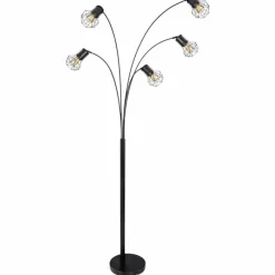Luminaires Globo Lighting Lampadaire Globo PRISKA Noir, 5 lumières* Lampadaires Et Lampes Sur Pied