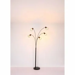 Luminaires Globo Lighting Lampadaire Globo PRISKA Noir, 5 lumières* Lampadaires Et Lampes Sur Pied