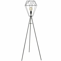 Luminaires Globo Lighting Lampadaire Globo PRISKA Noir, 1 lumière* Lampadaires Et Lampes Sur Pied