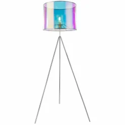 Lampes En Tissu-Luminaires Globo Lighting Lampadaire Globo PRISMA Nickel mat, 1 lumière