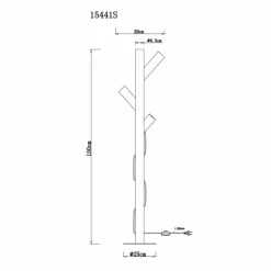 Luminaires Globo Lighting Lampadaire Globo RAY Noir, 3 lumières* Lampadaires Et Lampes Sur Pied