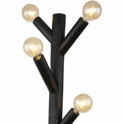 Lampes En Bois-Luminaires Globo Lighting Lampadaire Globo RAY Noir, 4 lumières