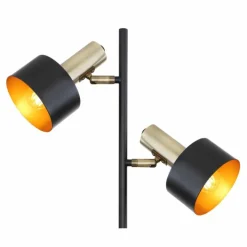 Lampes Dorées-Luminaires Globo Lighting Lampadaire Globo SWINNI Noir, 2 lumières